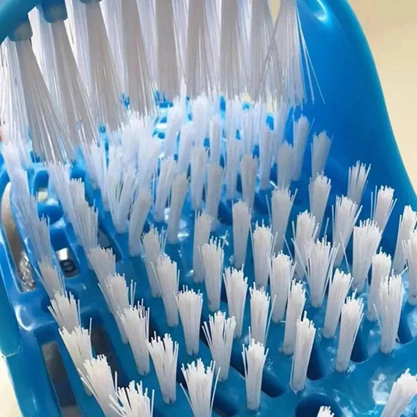 Shower Foot Scrubber with Non-Slip Base and Full-Foot Bristle Coverage