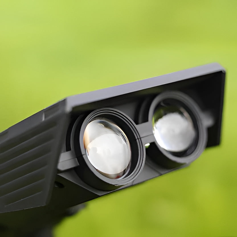 Solar Spot Light with Adjustable Zoom Lens and RGB Color Modes, IP65 Weather Sealed