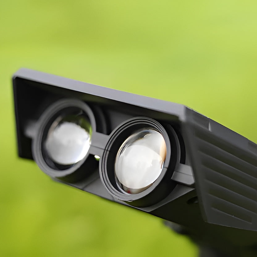 Solar Spot Light with Adjustable Zoom Lens and RGB Color Modes, IP65 Weather Sealed