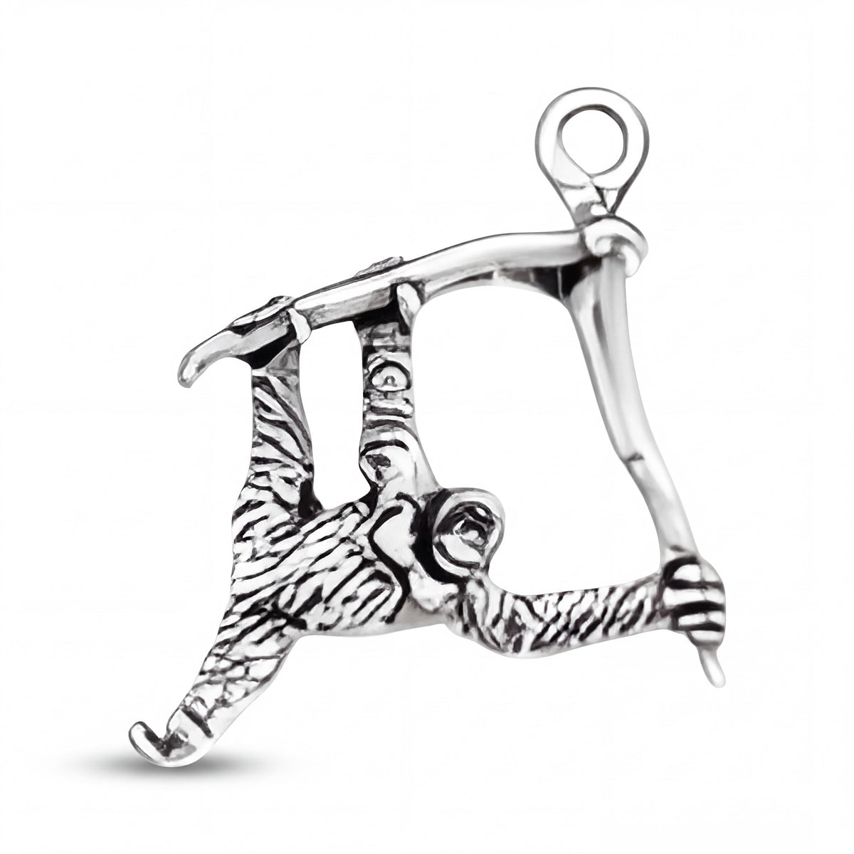Sterling Silver Orangutan Charm for Bracelet and Necklace
