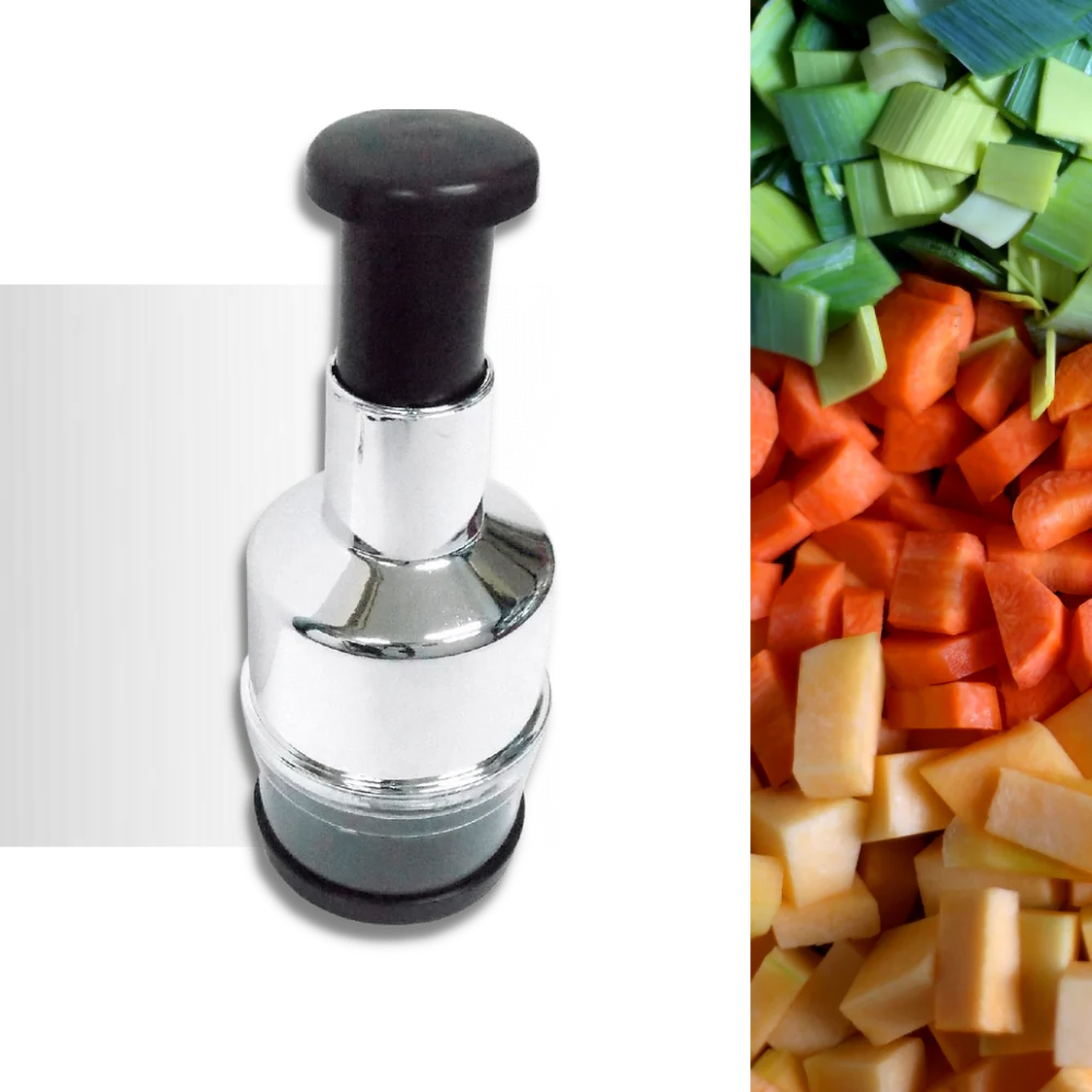Manual Vegetable Chopper with Stainless Steel Blades and PP Plastic Housing