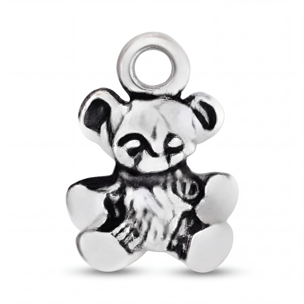 Sterling Silver Teddy Bear Charm for Bracelets and Necklaces