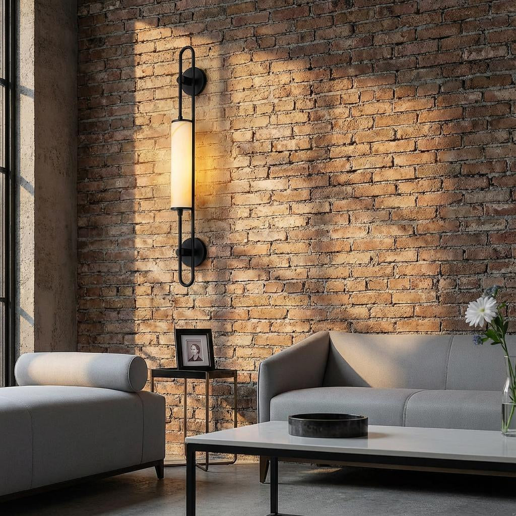 Wall Light Modern Cradle Design, Cylindrical Shade, Ambient Lighting