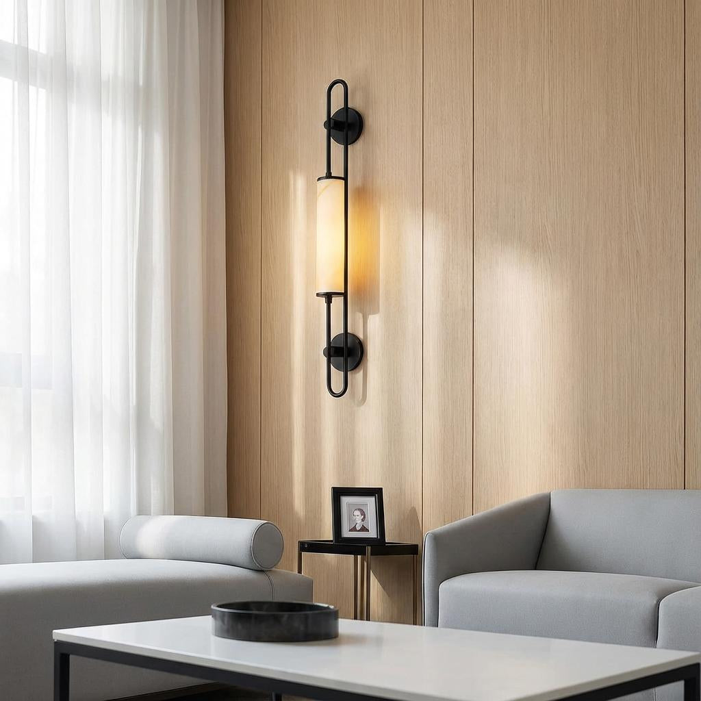 Wall Light Modern Cradle Design, Cylindrical Shade, Ambient Lighting