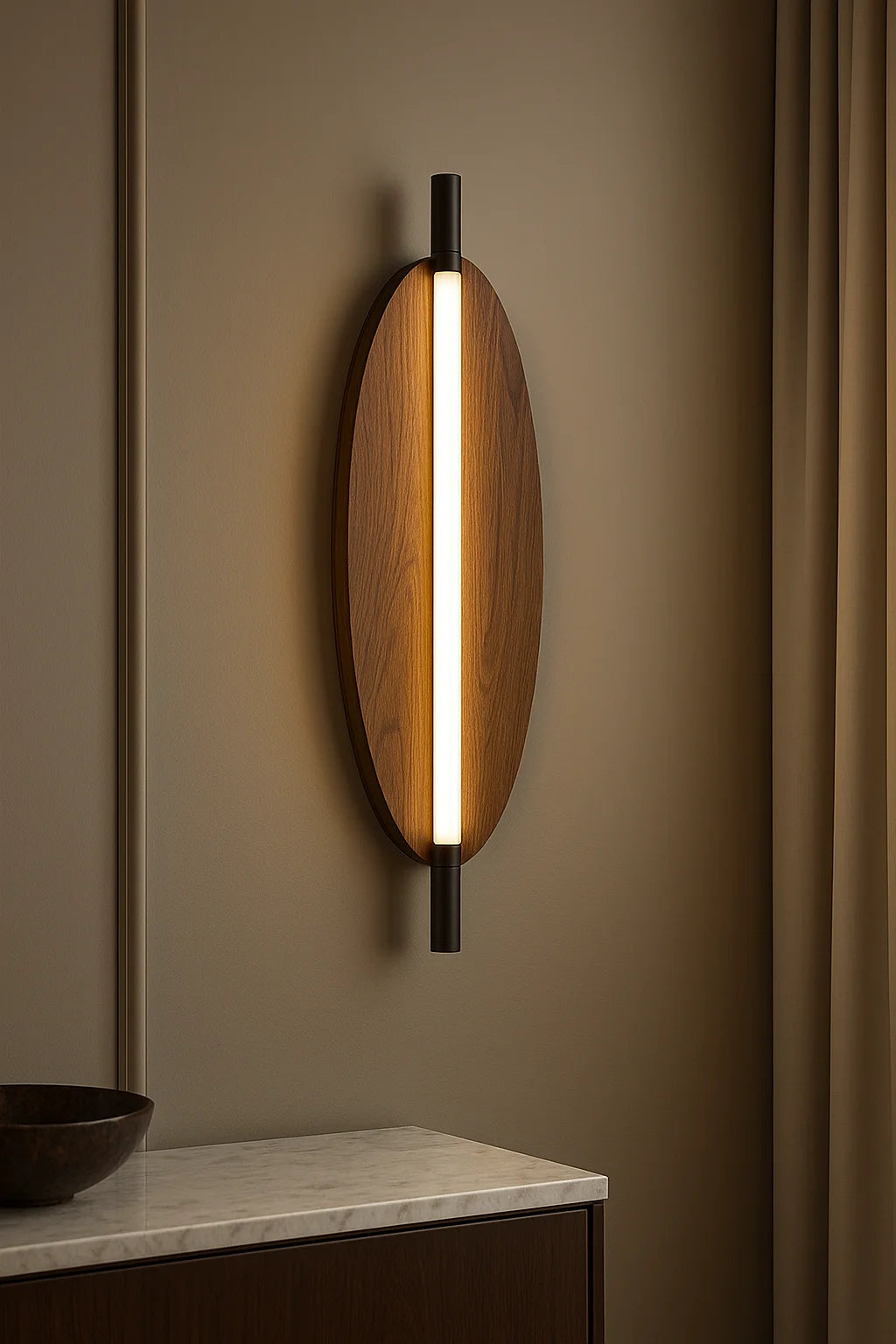 Modern Wall Light Elliptical Design, Ambient Lighting