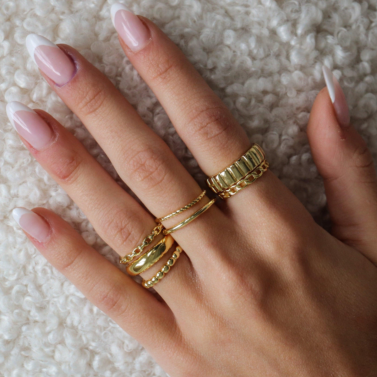 Thin Band Ring with Smooth Finish and Stackable Design