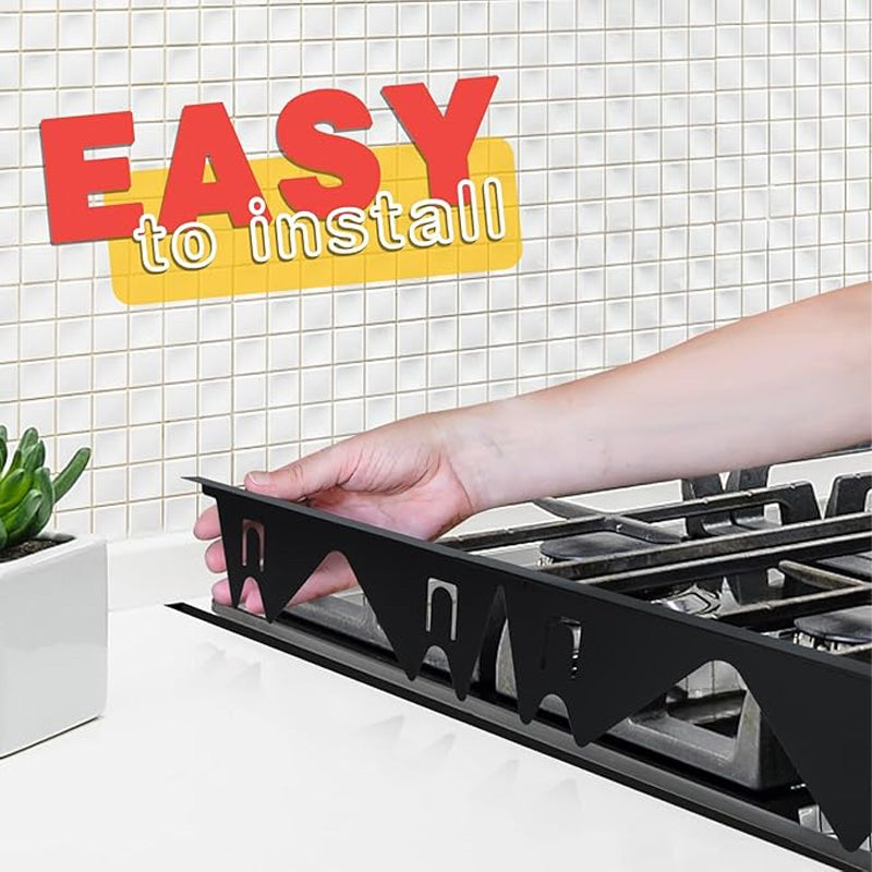 Adjustable Stainless Steel Stove Gap Cover with Telescoping Design, Dishwasher Safe