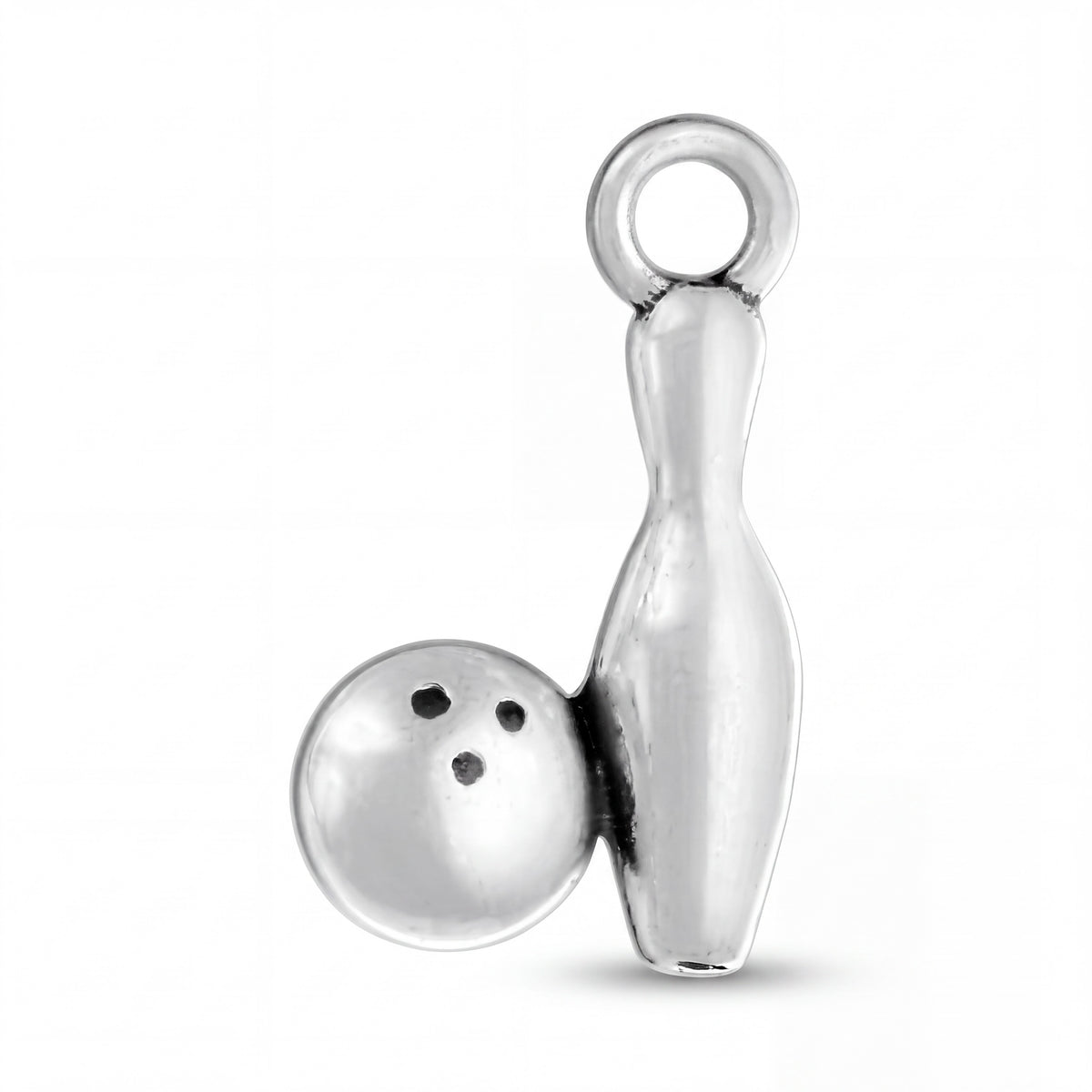 Sterling Silver Bowling Charm with Jump Ring