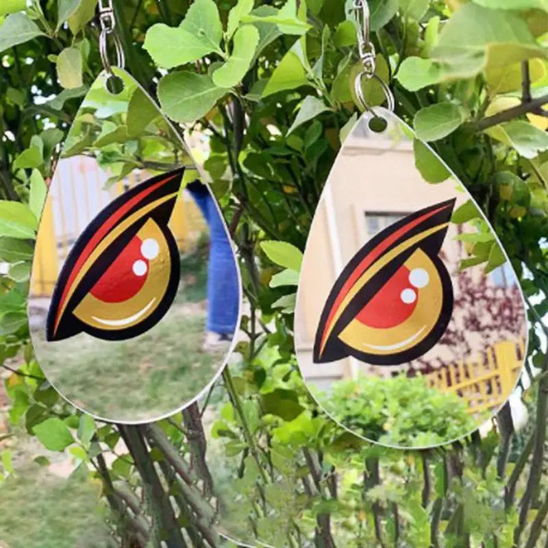 Reflective Predator Eye Disc with Hanging Rings for Bird Deterrent