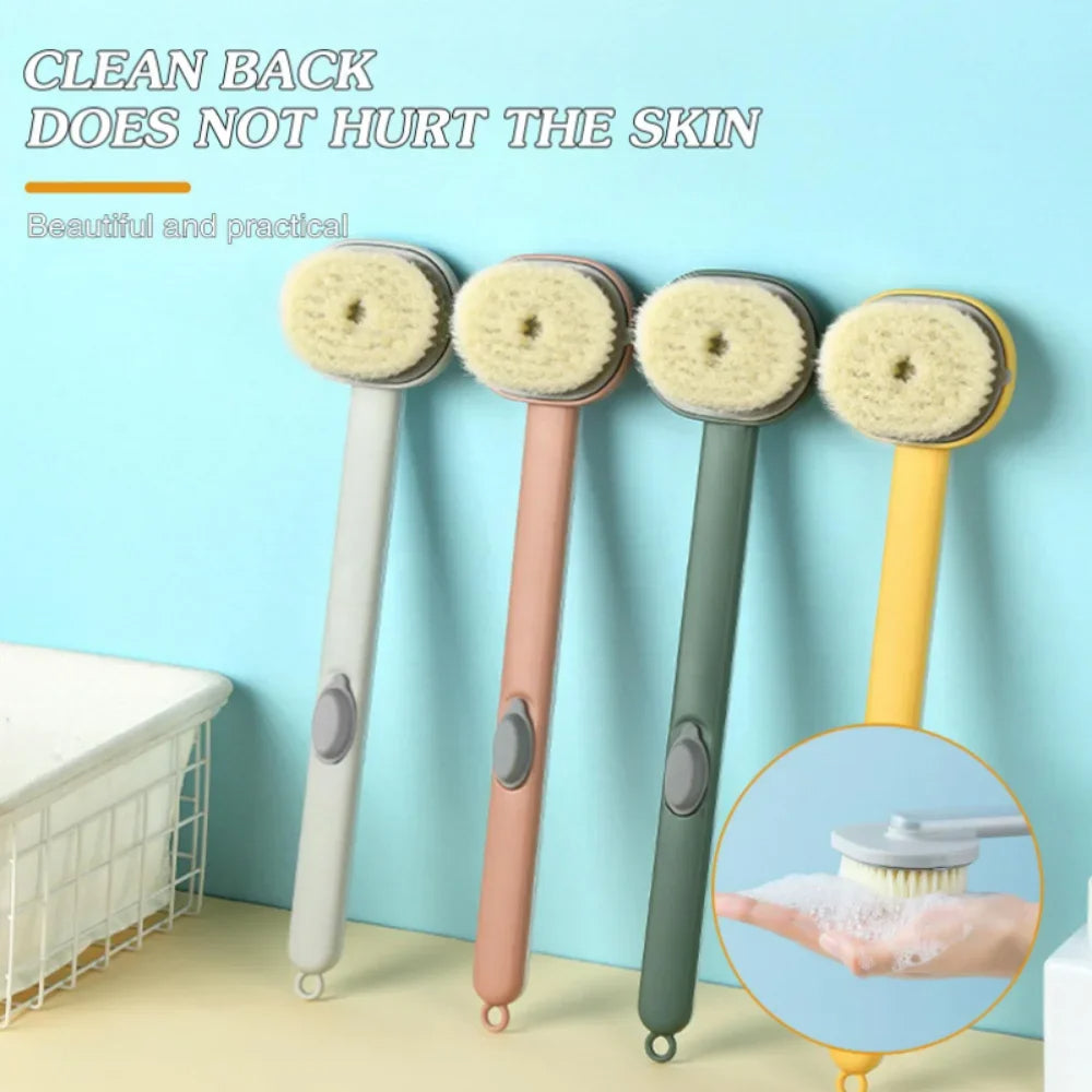 Back Scrubber Brush with Soap Dispenser and Extended Handle