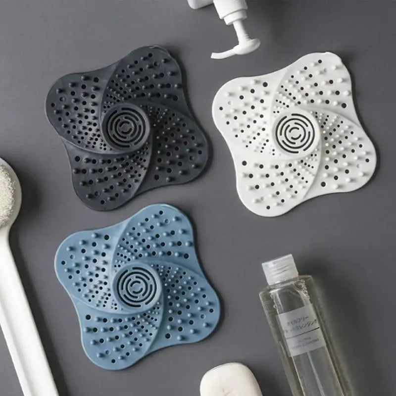 Spiral Drain Hair Catcher with TPR Rubber and Suction Cup Attachment