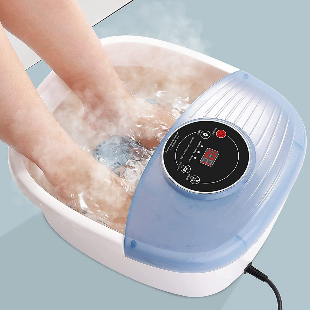 Foot Bath with Heat Therapy and Bubble Massage, Vibration Rollers