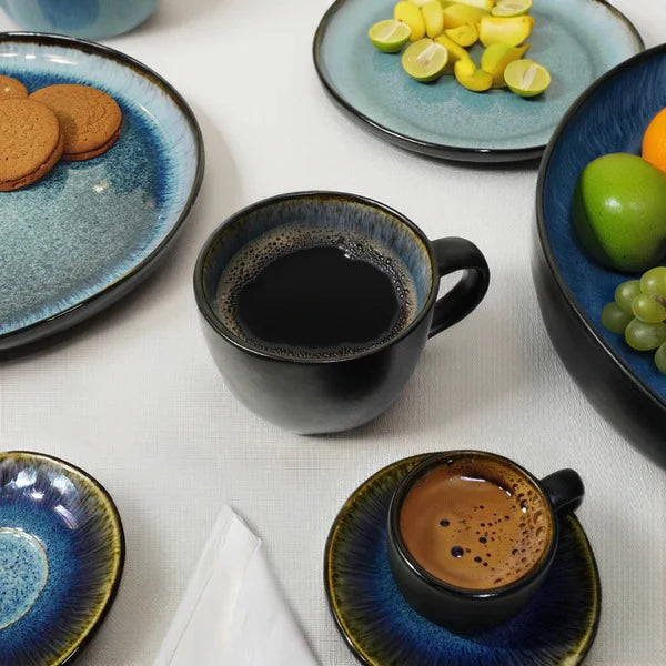 Blue Wave Dining Set 38-Piece, Tableware for Six