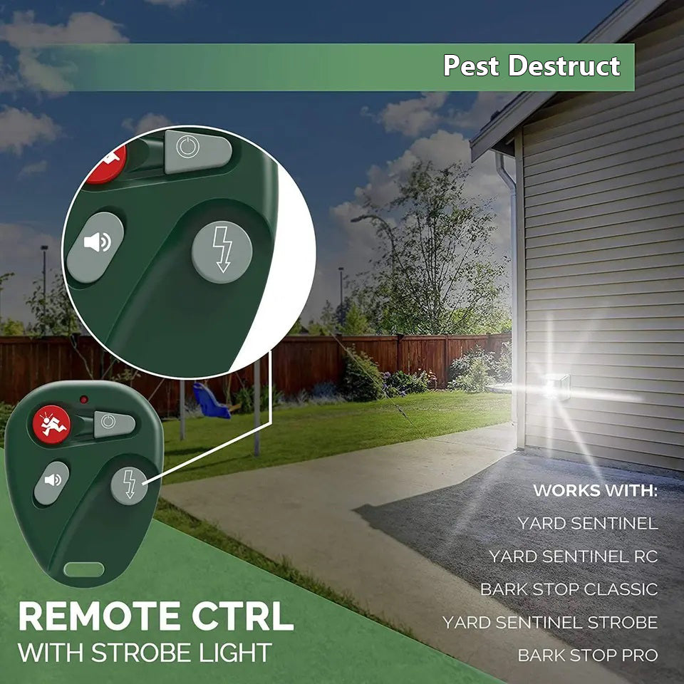 Ultrasonic Bird Deterrent with Motion Detection and Flashing Light, 170 Coverage