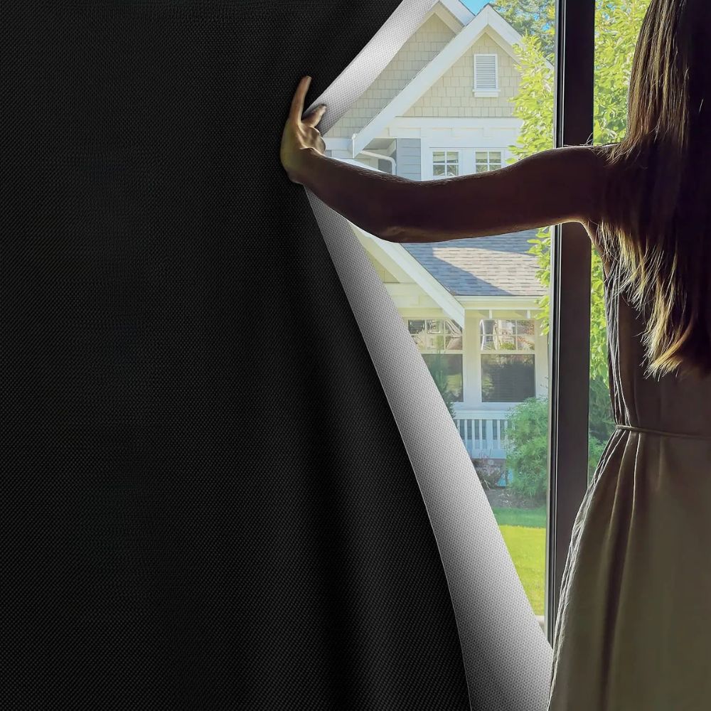 Static Cling Blackout Window Shade with UV Blocking and Privacy Protection