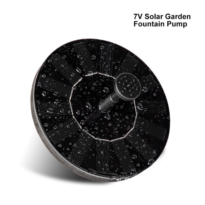 Solar Water Fountain Pump with Interchangeable Spray Nozzles and Floating Design