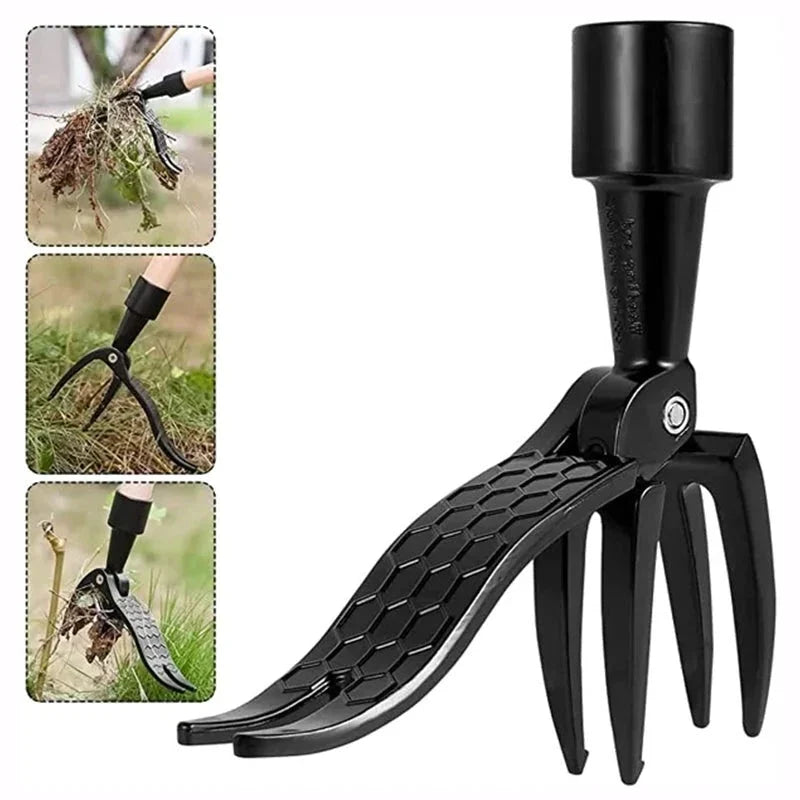 Standing Weed Puller with Foot Pedal Operation and Detachable Handle
