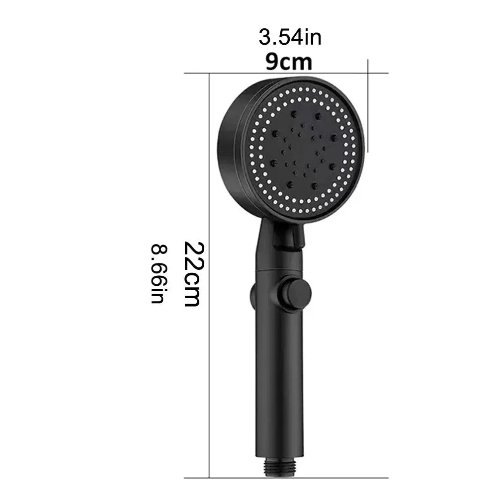 Handheld Shower Head with Five Spray Patterns and Pause Control