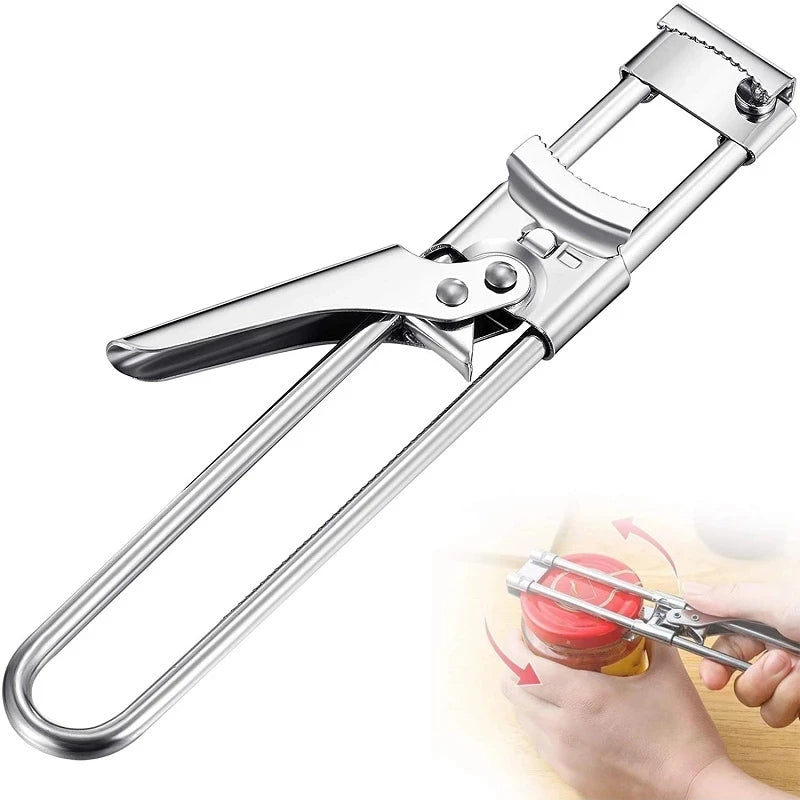 Adjustable Jar Opener with Lever Handle for 0.2 to 4.41 Inch Lids