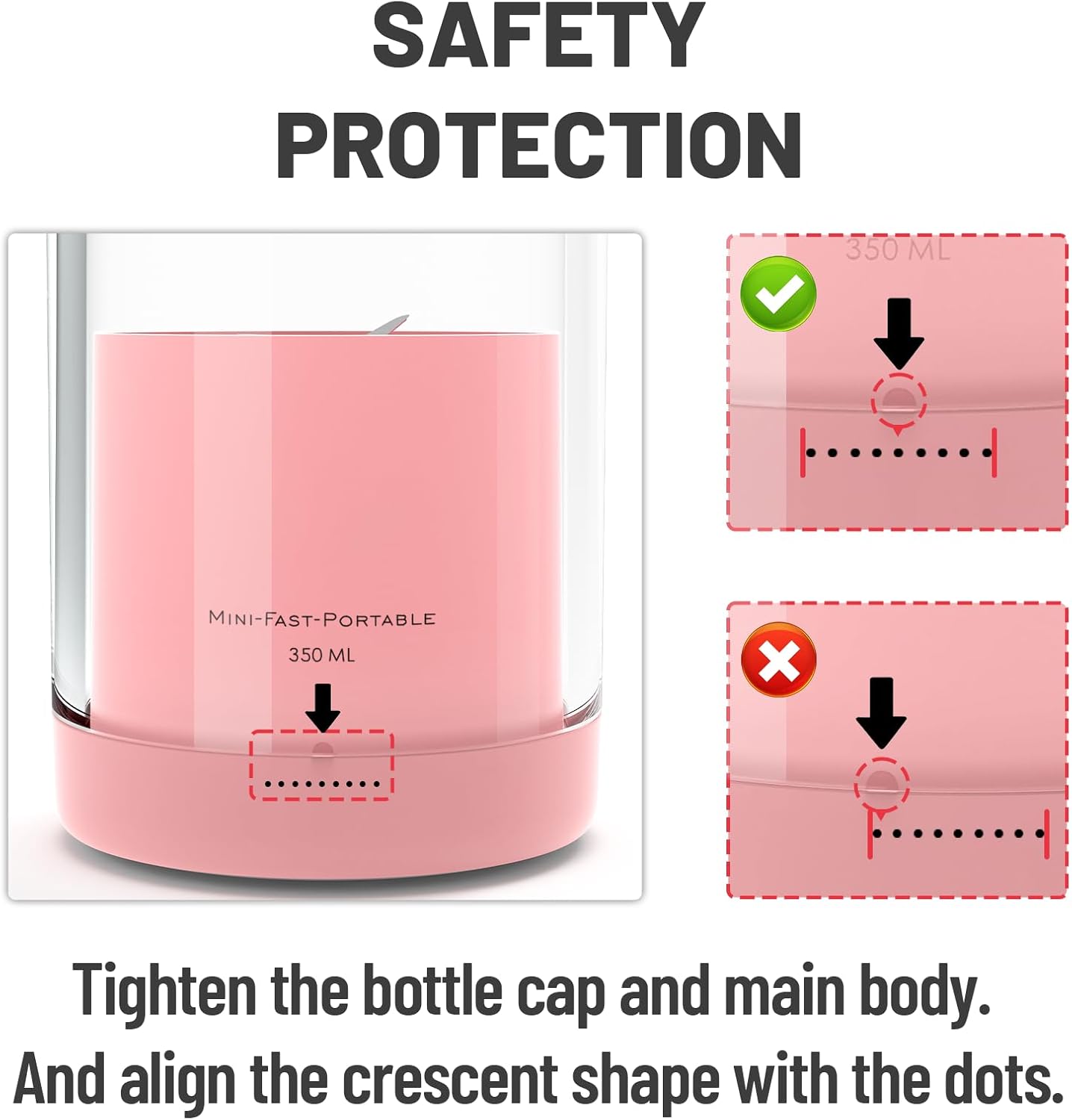 Portable Rechargeable Blender with Detachable Container and Magnetic Charging