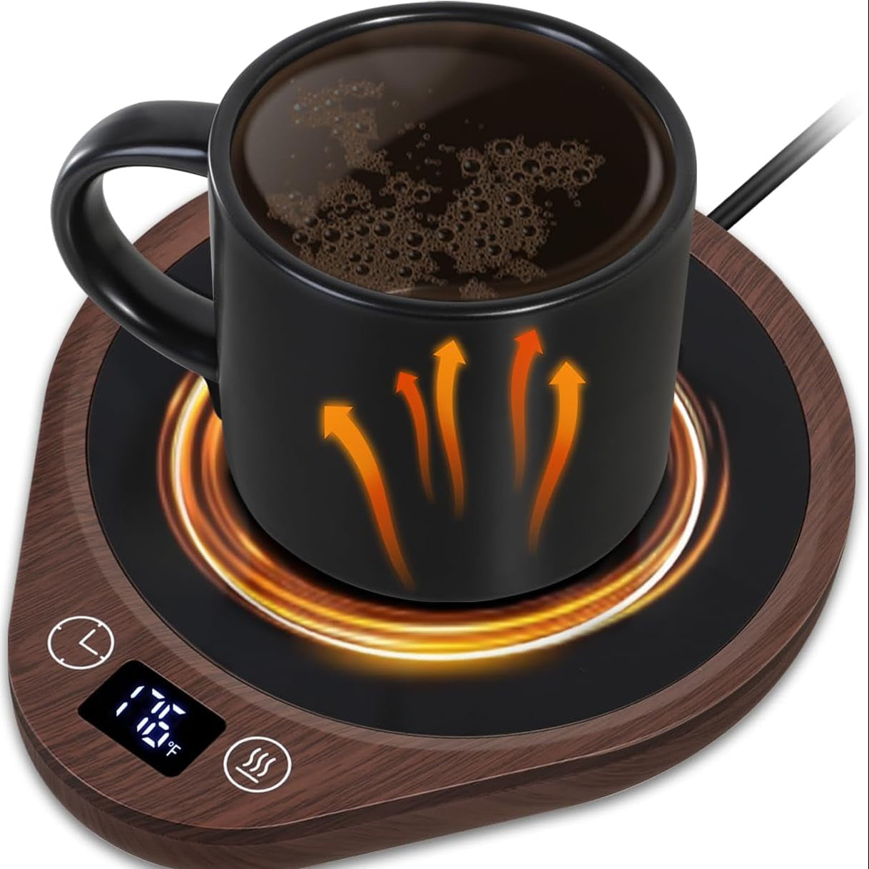 Beverage Warmer with Touch Controls and Adjustable Timer, Three Heat Settings