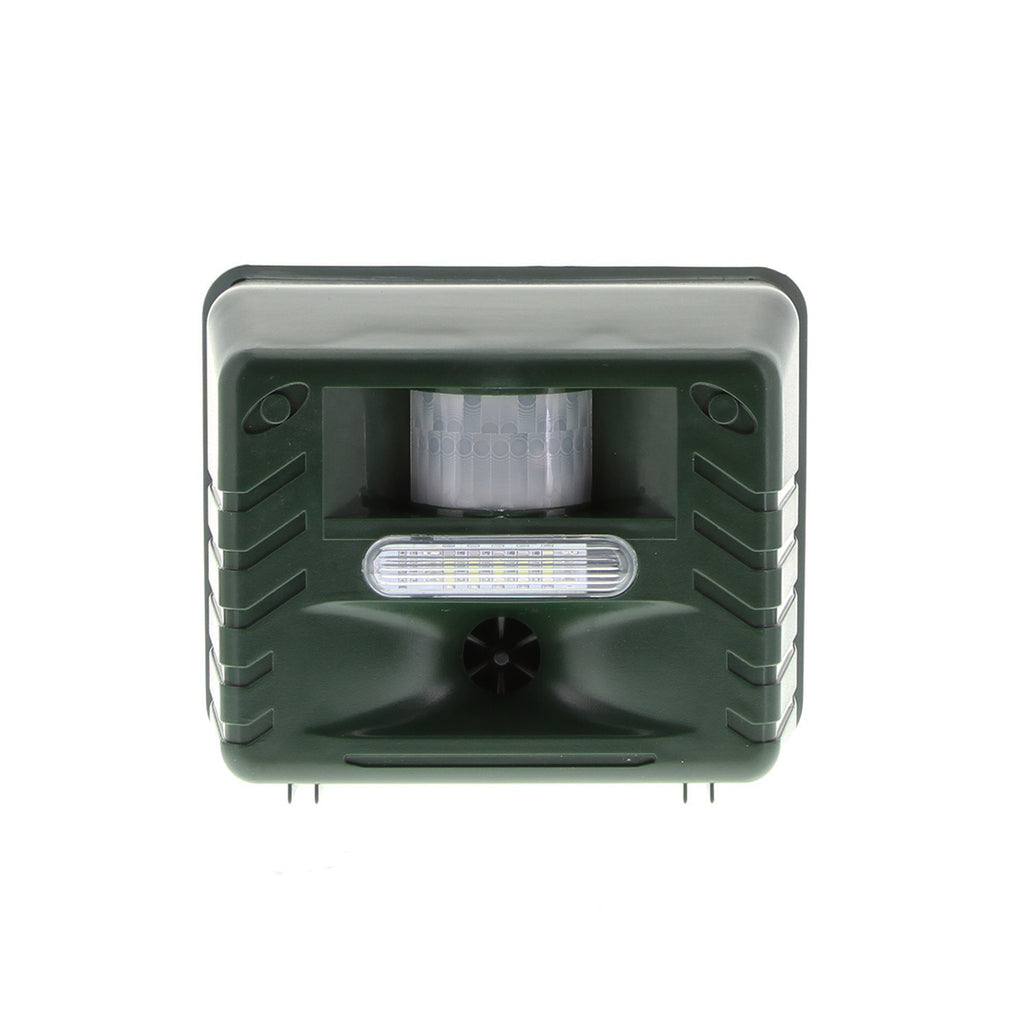 Ultrasonic Bird Deterrent with Motion Detection and Flashing Light, 170 Coverage