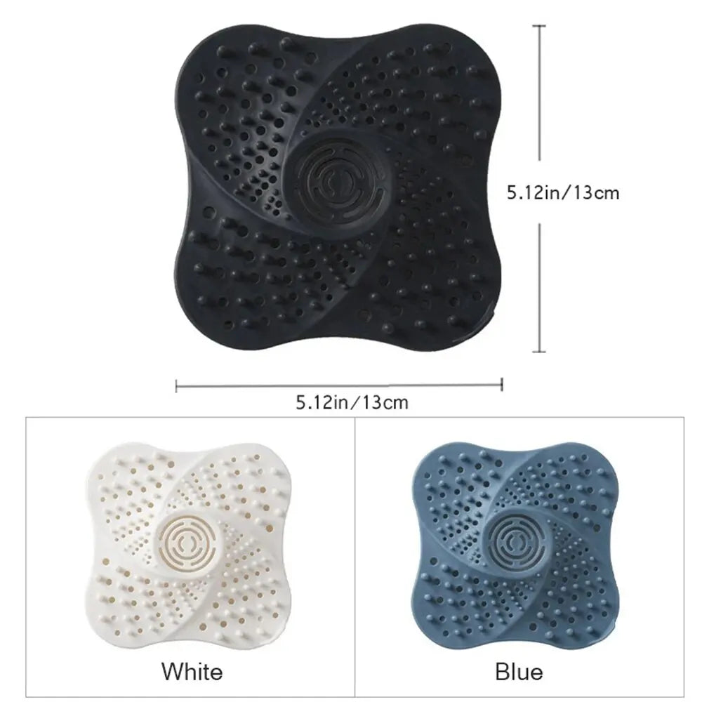Spiral Drain Hair Catcher with TPR Rubber and Suction Cup Attachment