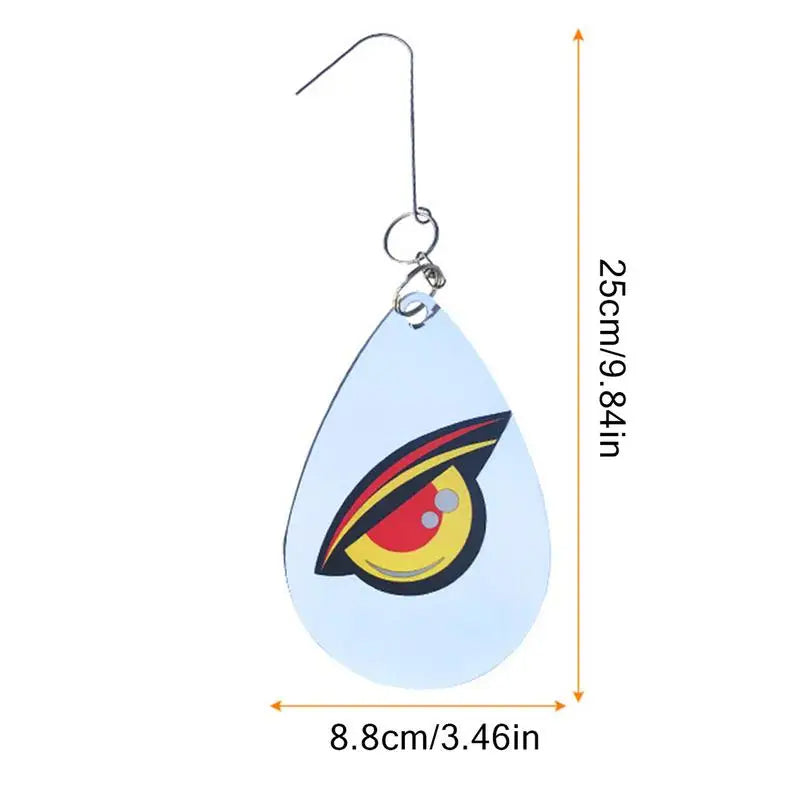 Reflective Predator Eye Disc with Hanging Rings for Bird Deterrent