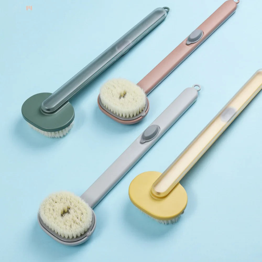 Back Scrubber Brush with Soap Dispenser and Extended Handle