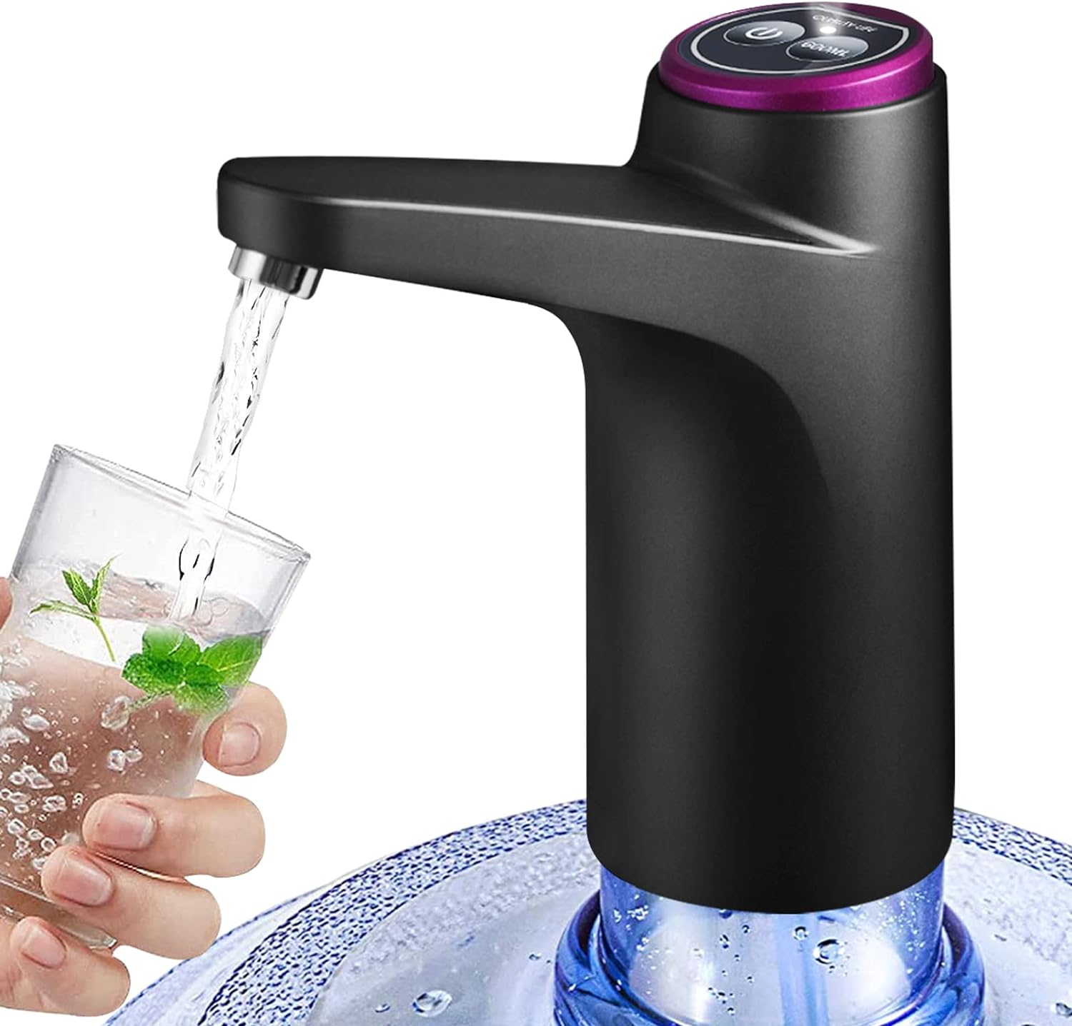 Automatic Water Bottle Dispenser Pump with 600ml Measurement and Rechargeable Battery