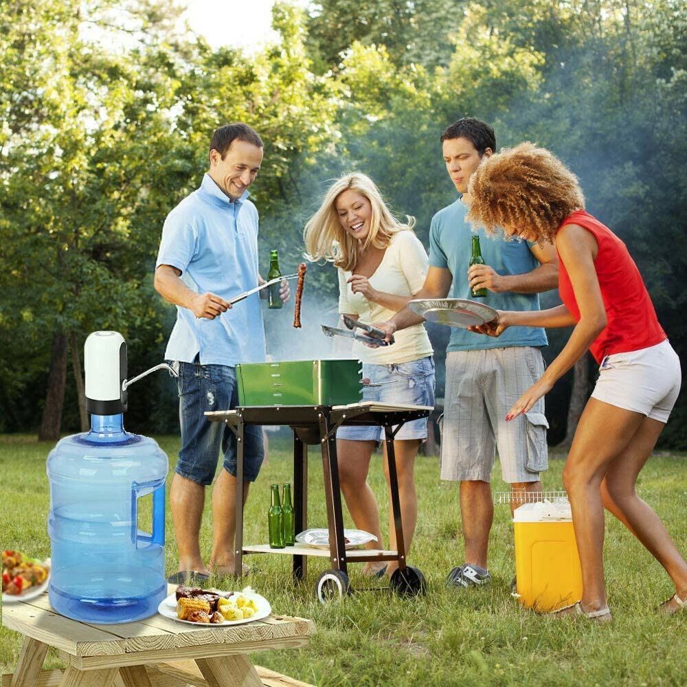 Electric Water Pump Dispenser with USB Rechargeable Battery and Stainless Steel Components