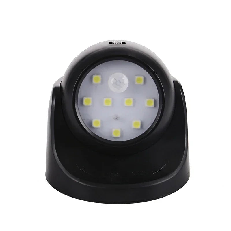 Motion-Activated LED Spotlight with 360 Rotatable Head and Battery Operation