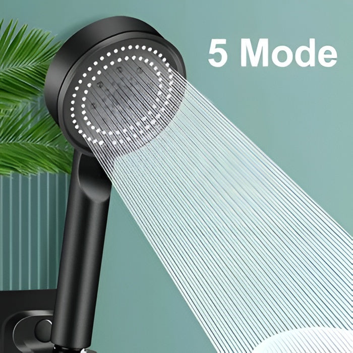 Handheld Shower Head with Five Spray Patterns and Pause Control