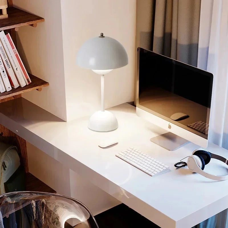 Mushroom Table Lamp with Touch Control and Rechargeable Battery, Five Colors