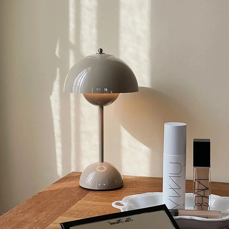 Mushroom Table Lamp with Touch Control and Rechargeable Battery, Five Colors