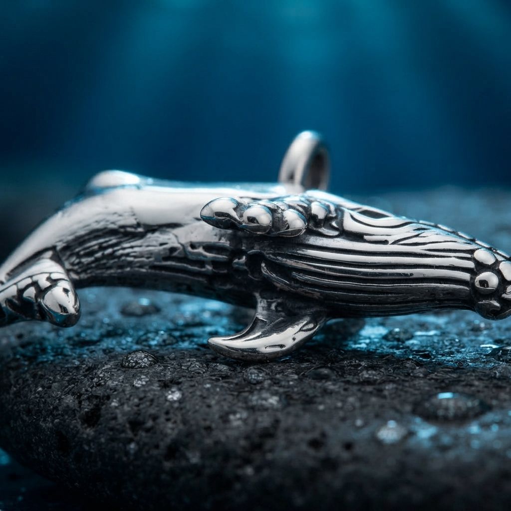 Sterling Silver Humpback Whale Charm with Jump Ring