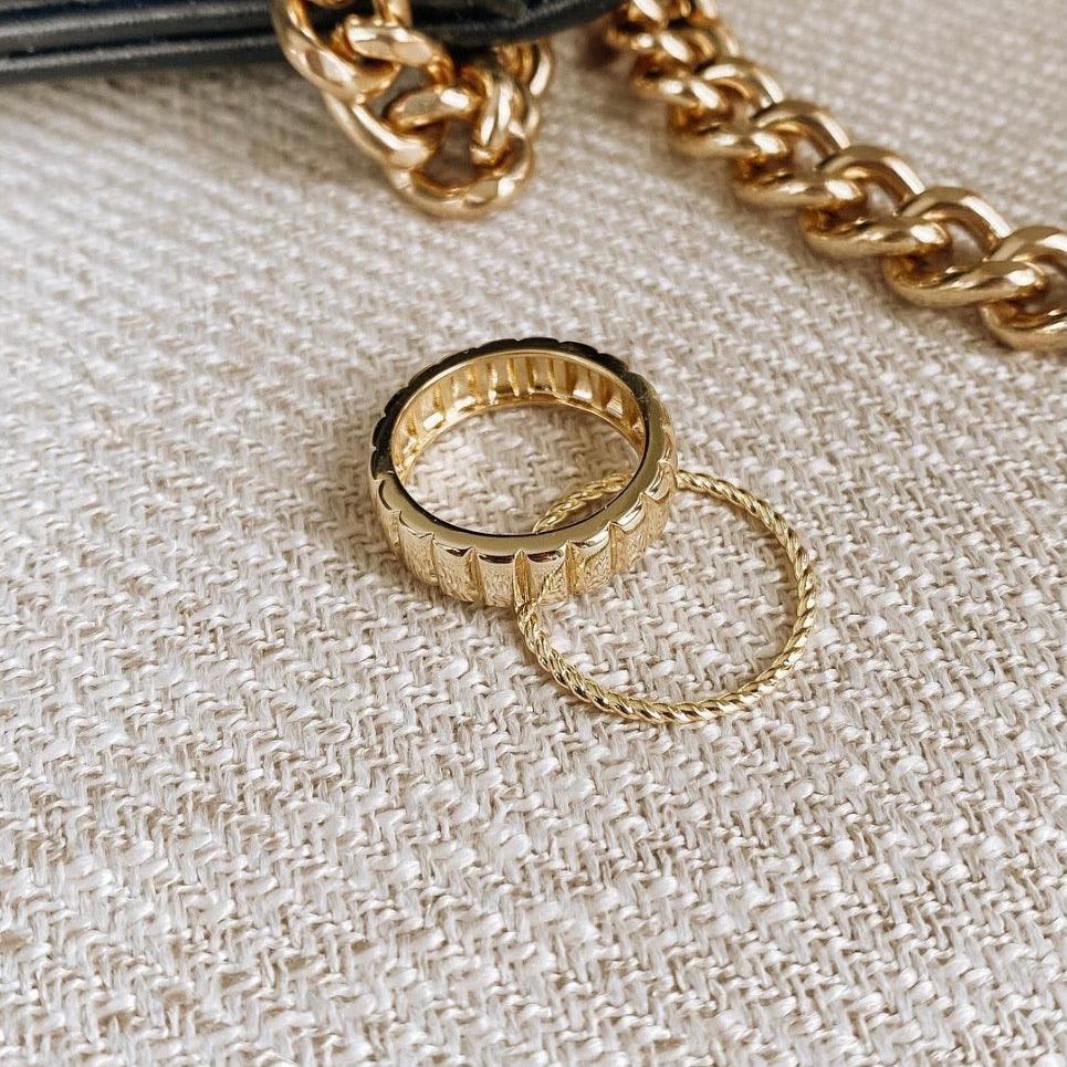 Thin Band Ring with Smooth Finish and Stackable Design