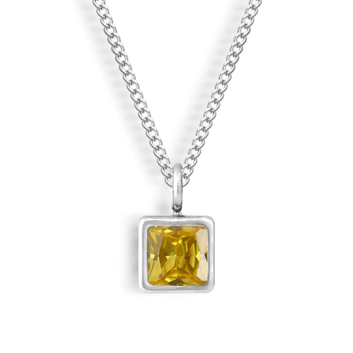 Square-Cut Stone Ring with Gold-Tone Band and Geometric Design