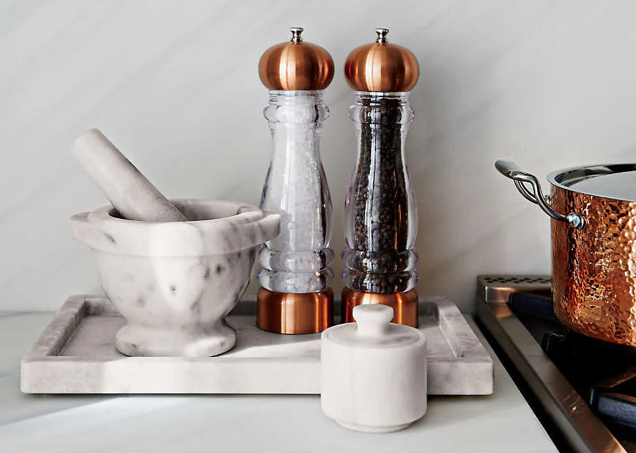 Marble Mortar and Pestle Classic White, Grinding Herbs