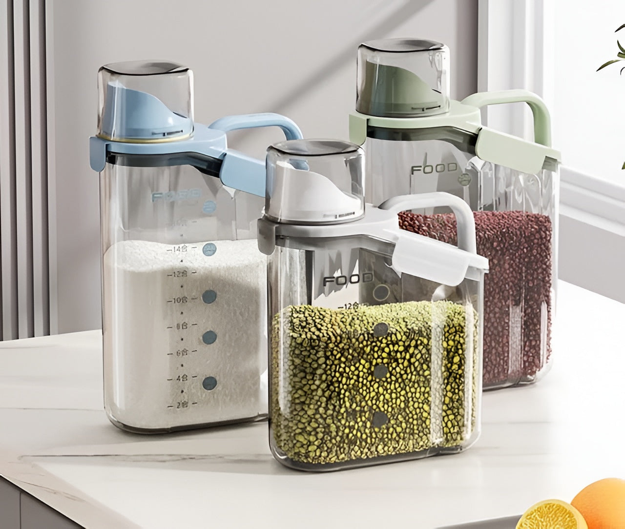 Clear Acrylic Cereal Storage Container with Airtight Seal and Stackable Design, 2.5L