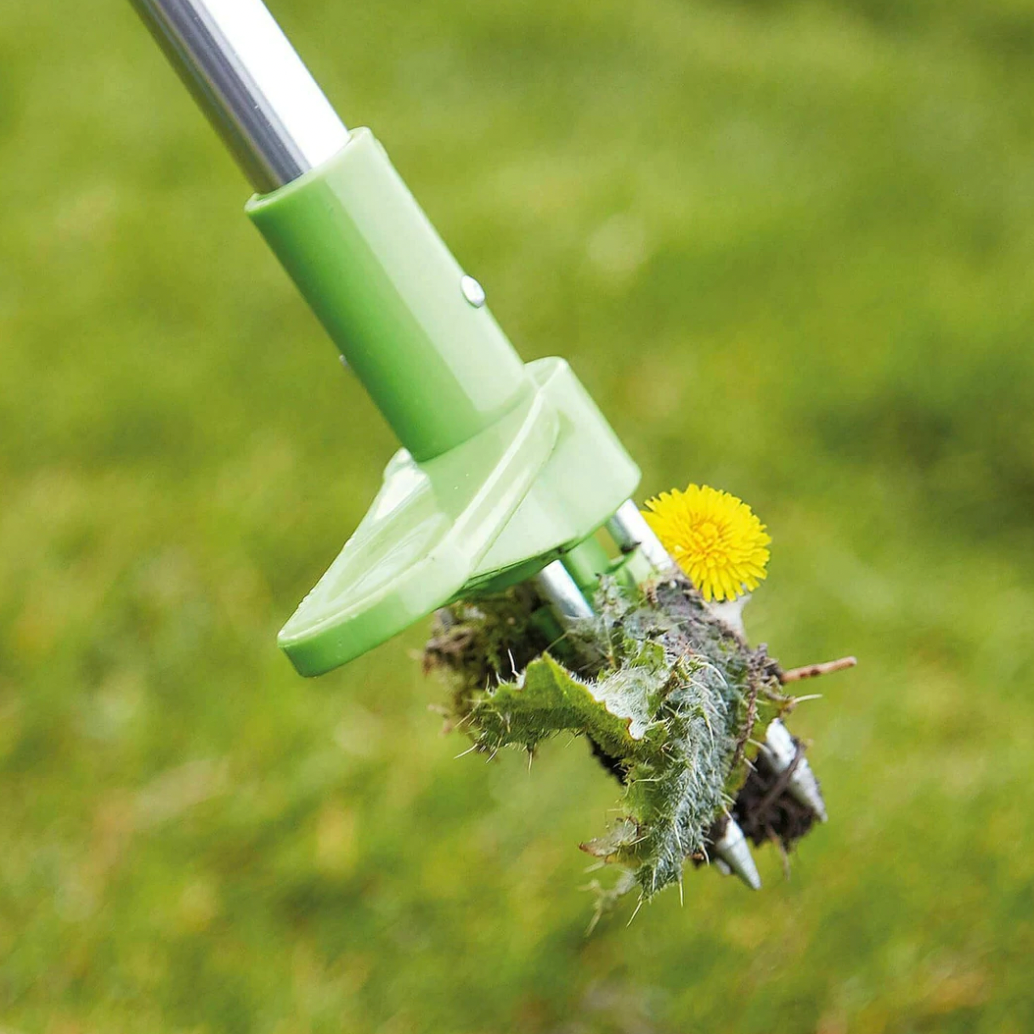 Root Extraction Tool with Three Spring Loaded Claws and 36 Inch Handle