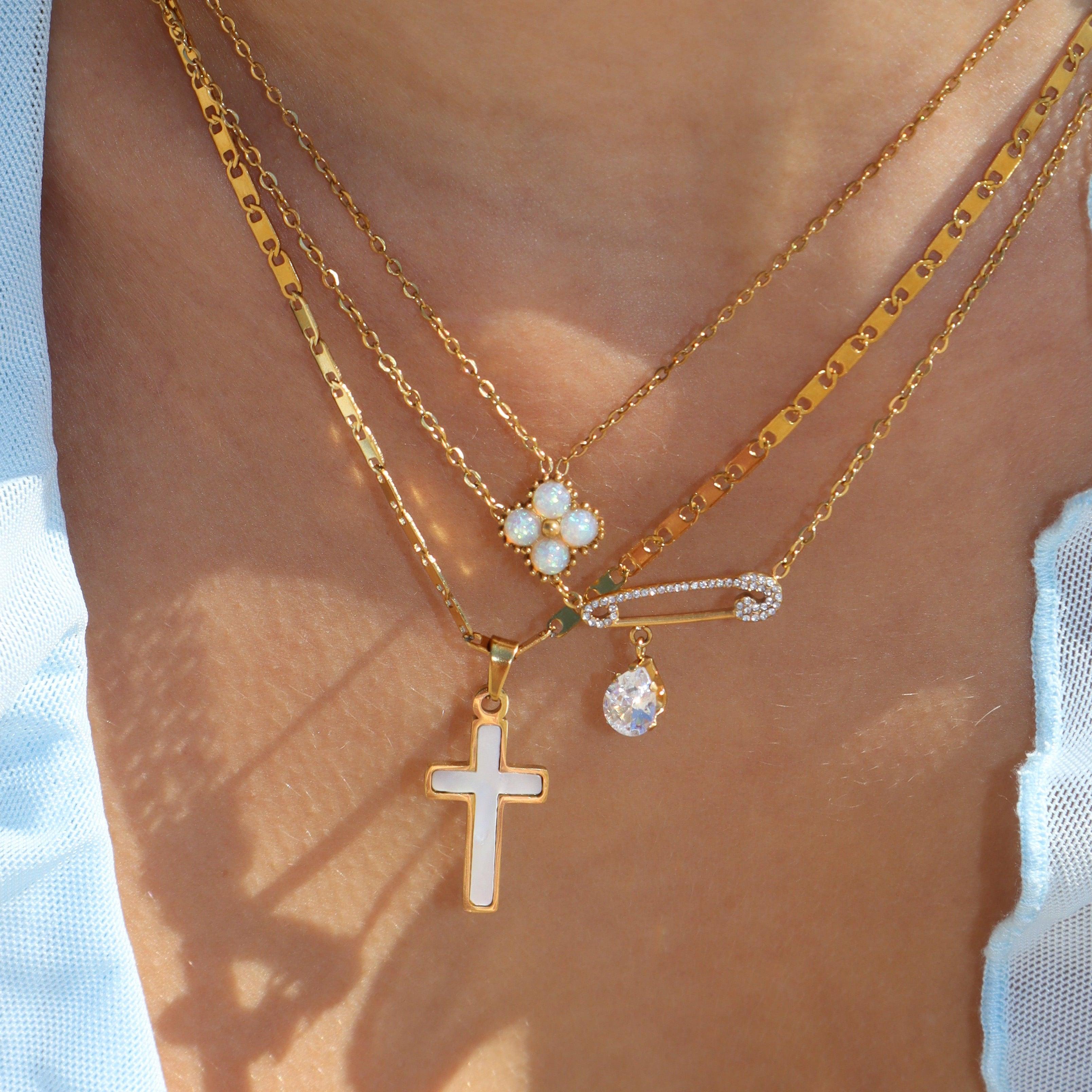 Aura Cross Necklace - EVRYJEWELS