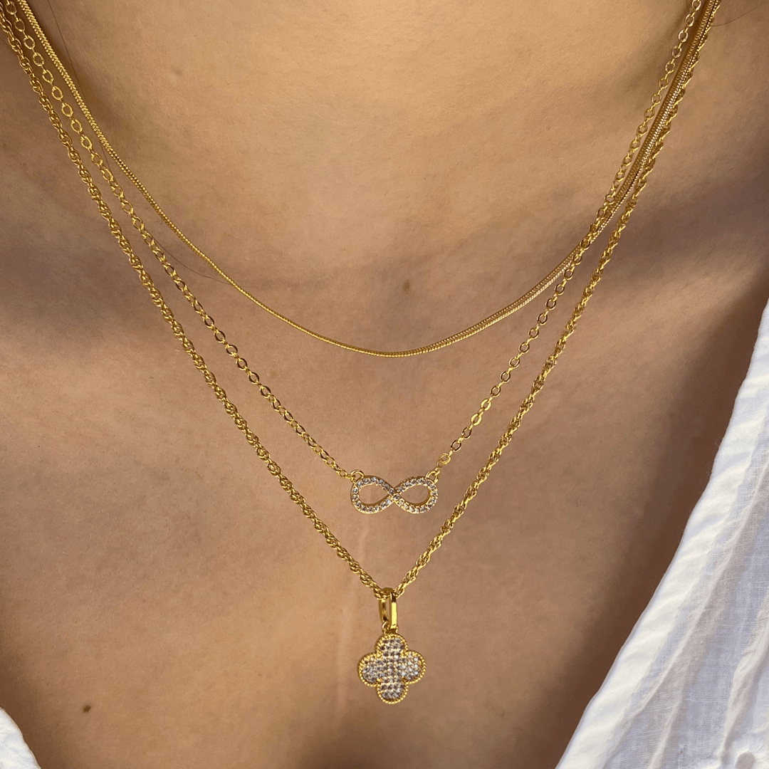 Infinity Symbol Pendant Necklace with Minimalist Geometric Design