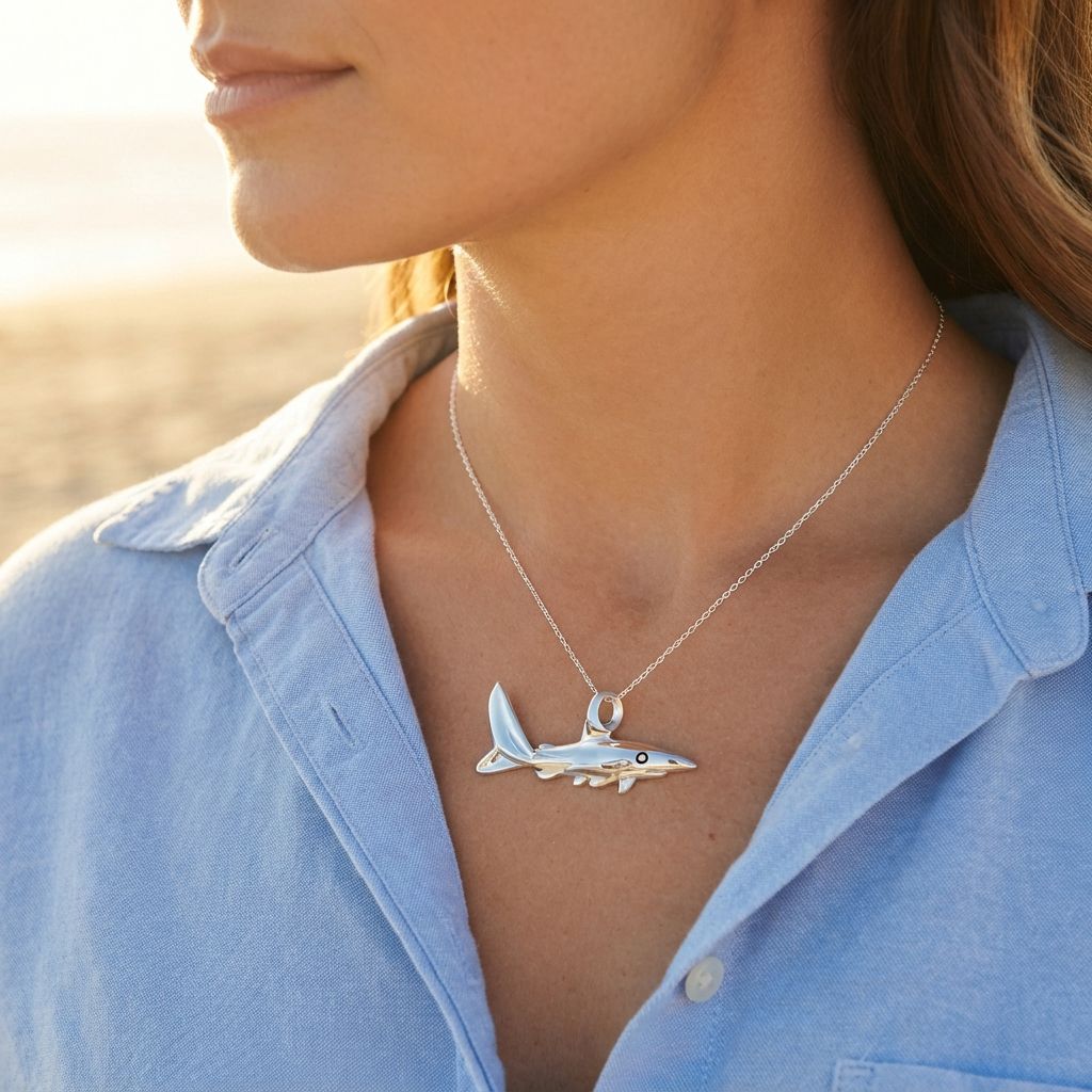 Sterling Silver Shark Charm for Bracelets and Necklaces