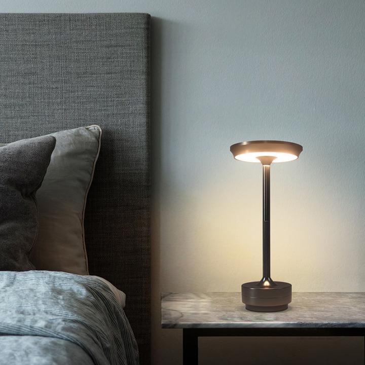 Touch Control Desk Lamp with Four Brightness Levels and Metal Construction, IP66 Rated