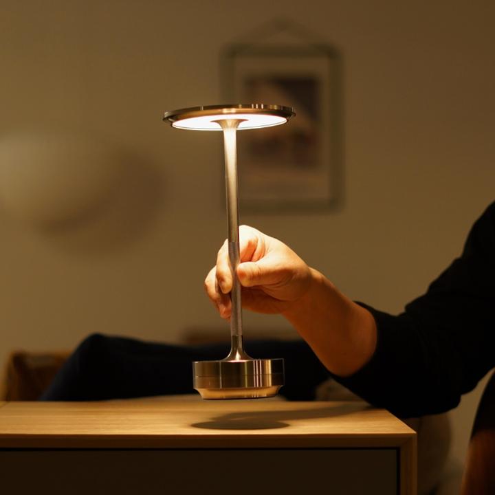 Touch Control Desk Lamp with Four Brightness Levels and Metal Construction, IP66 Rated