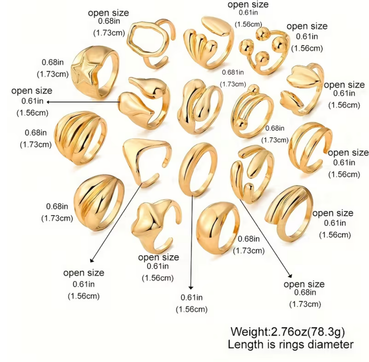 All-Season Layering rings with Flexible Design for Year-Round Wear