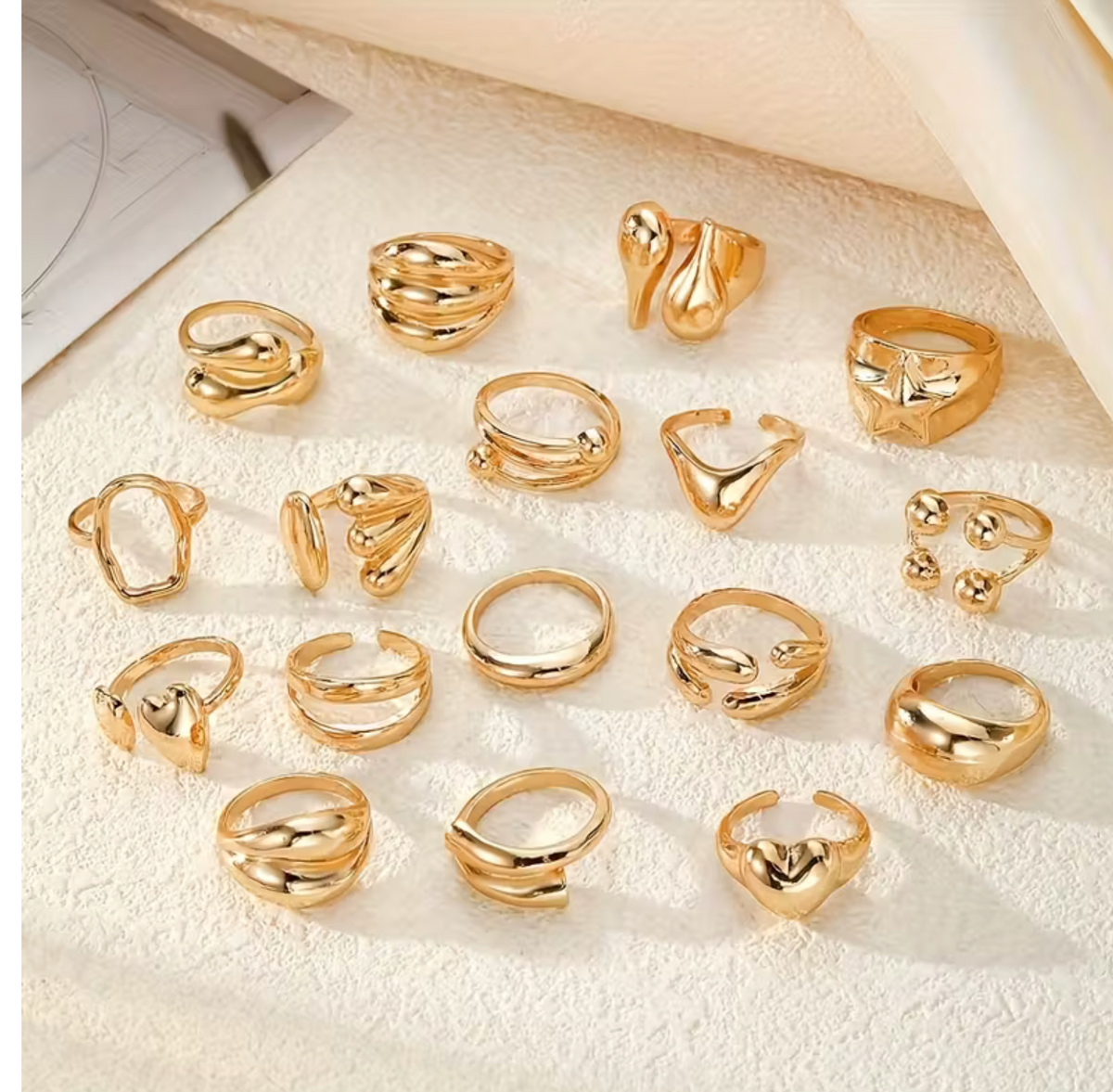 All-Season Layering rings with Flexible Design for Year-Round Wear