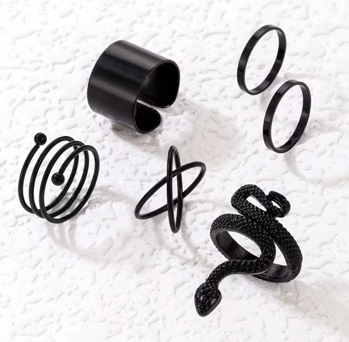 Hip Hop 6 Piece RIngs with Classic Design for Daily Wear and Events