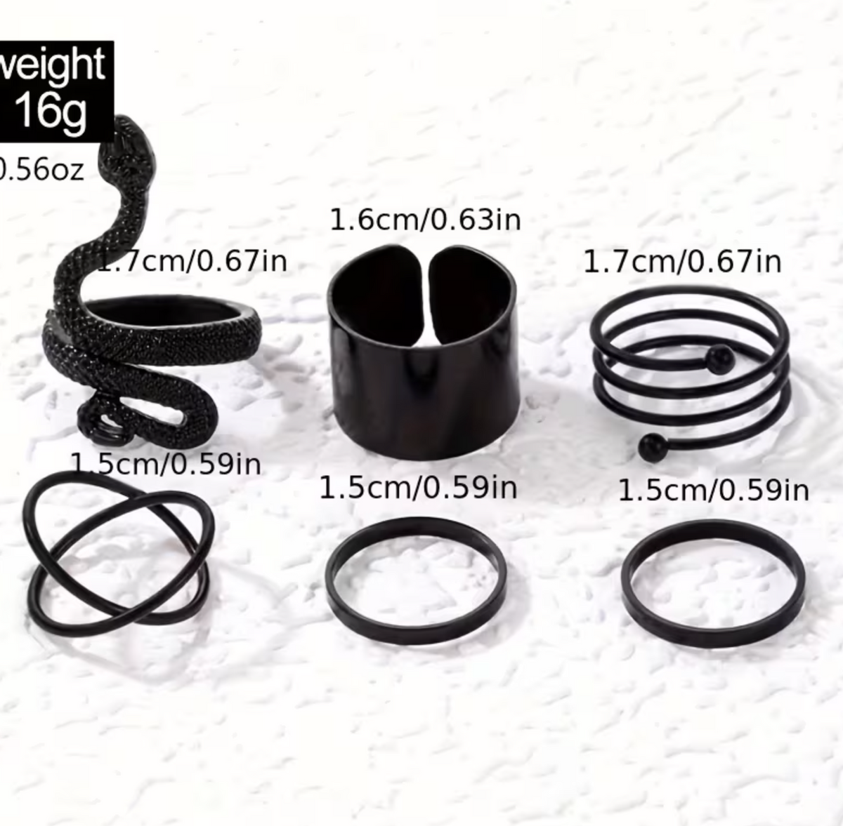 Hip Hop 6 Piece RIngs with Classic Design for Daily Wear and Events